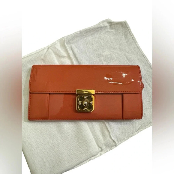 Chloe Coral Patent Leather Elsie Continental
Wallet - Picture 1 of 1